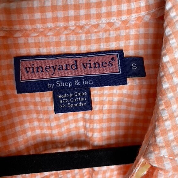 Vineyard Vines By Shep & Ian Shirt Size S Men's Button Down Collared Flip Cuffs - Picture 5 of 5